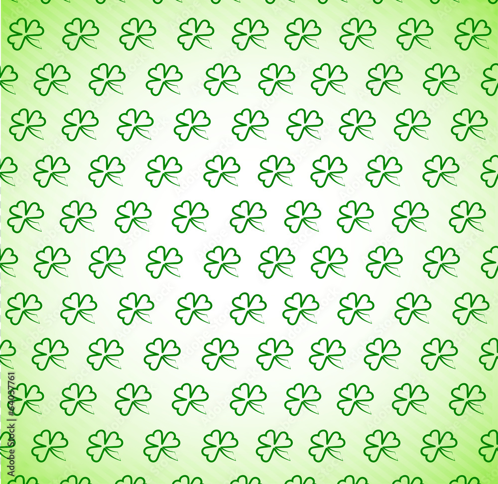 pattern from clover leaves for design by day of St  Patricks Day
