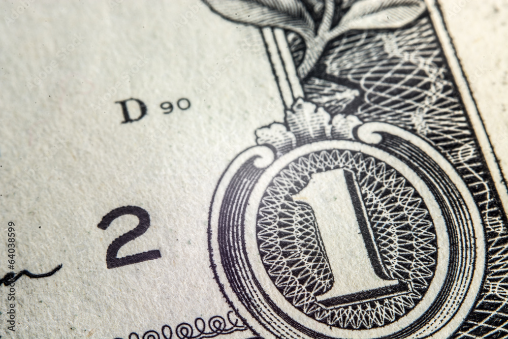One dollar bill, super macro Stock Photo | Adobe Stock