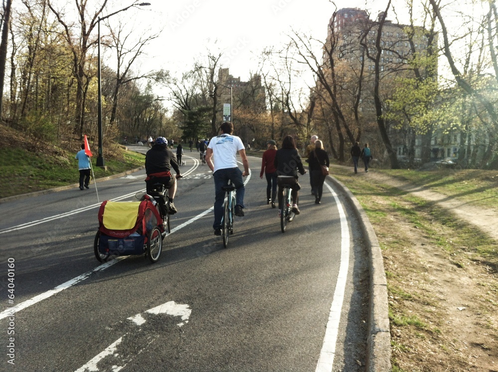 Doing exercise in Central Park Doing exercise in Central Park