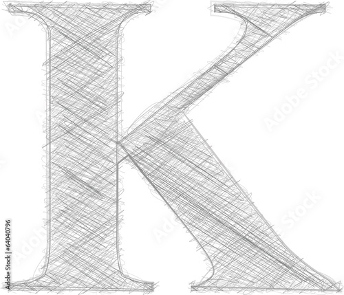 Freehand Typography Letter K