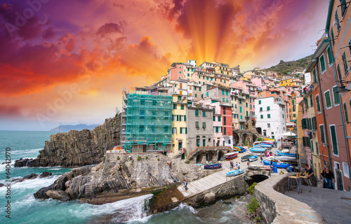 Wonderful Coast of Riomaggiore, Cinque Terre - Italy