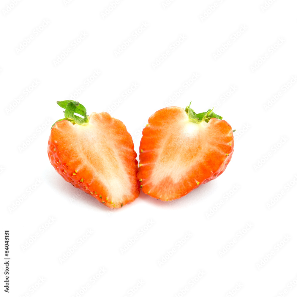 fresh strawberries isolated on white background. fresh strawberries isolated on white background.