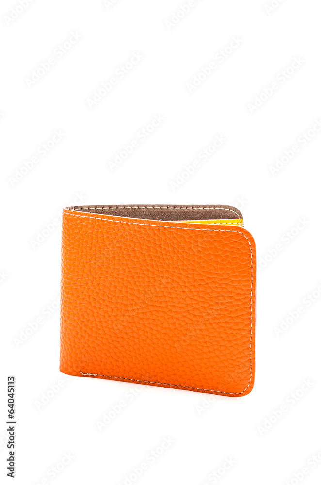 Obraz premium Leather wallet isolated white background