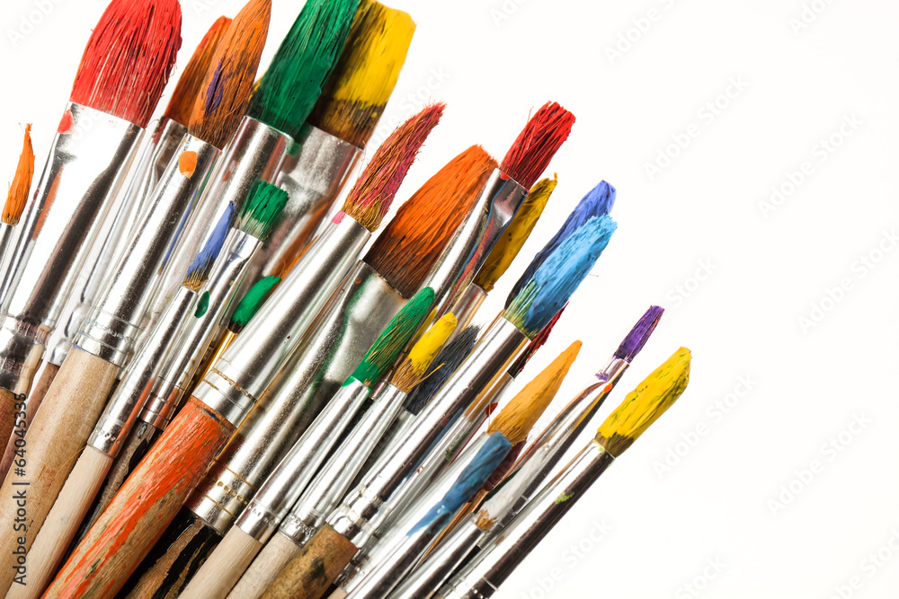 Paints and brushes