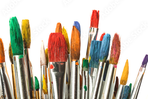 Paints and brushes