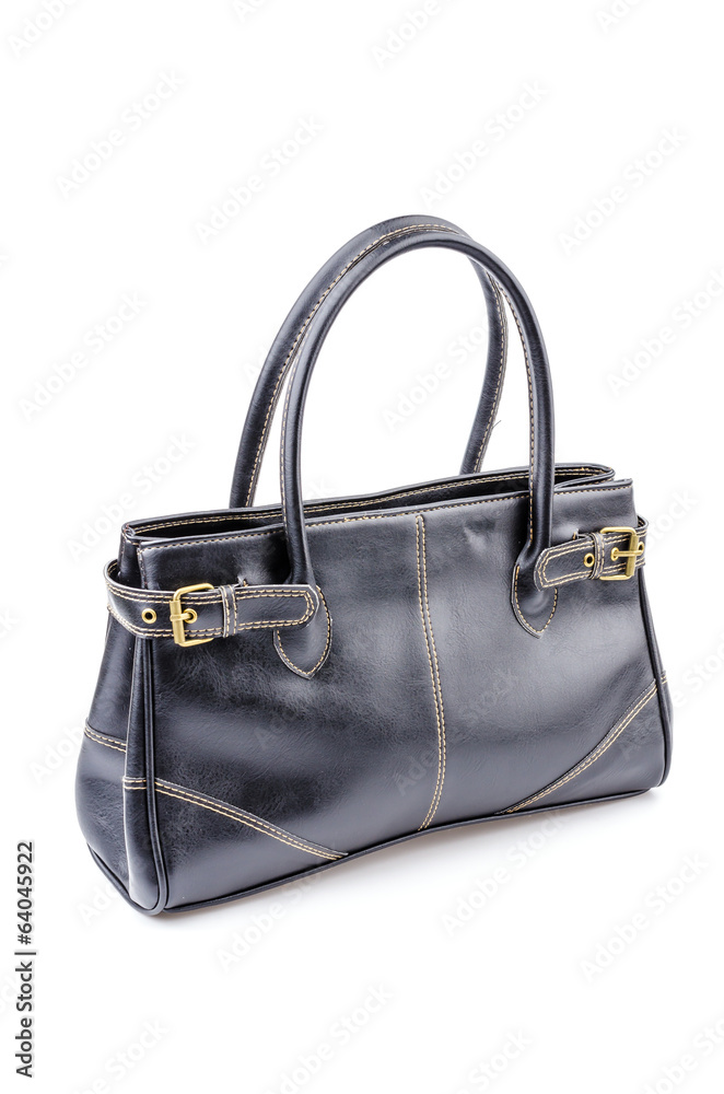 Woman leather bag isolated white background Woman leather bag isolated white background