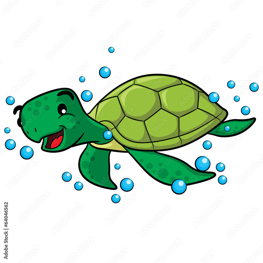Obraz premium Sea Turtle Cartoon