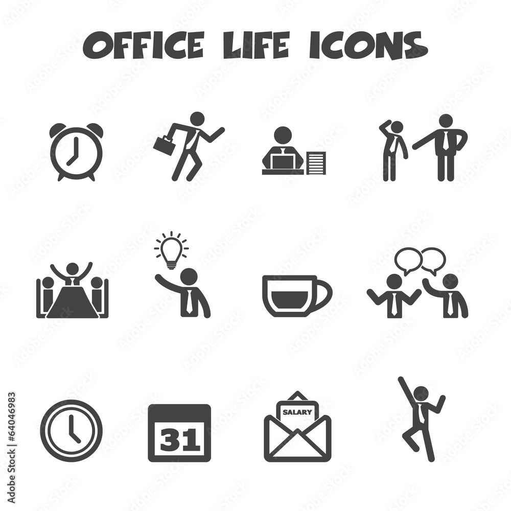 office life icons office life icons