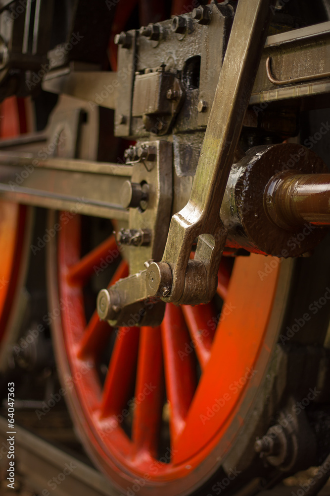 Steam engine train wheel