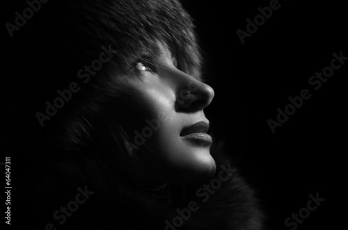 Girl in furs.