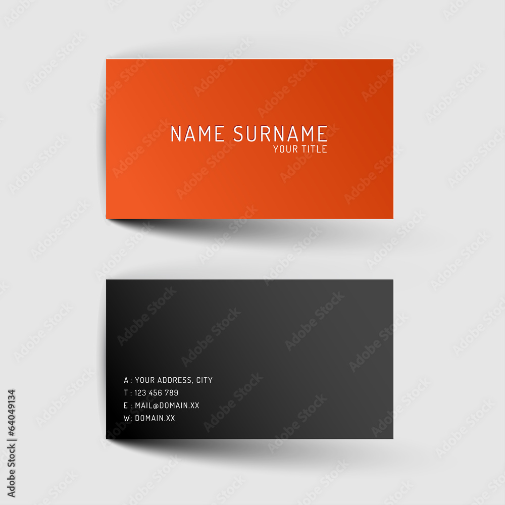 Modern minimalistic business card template