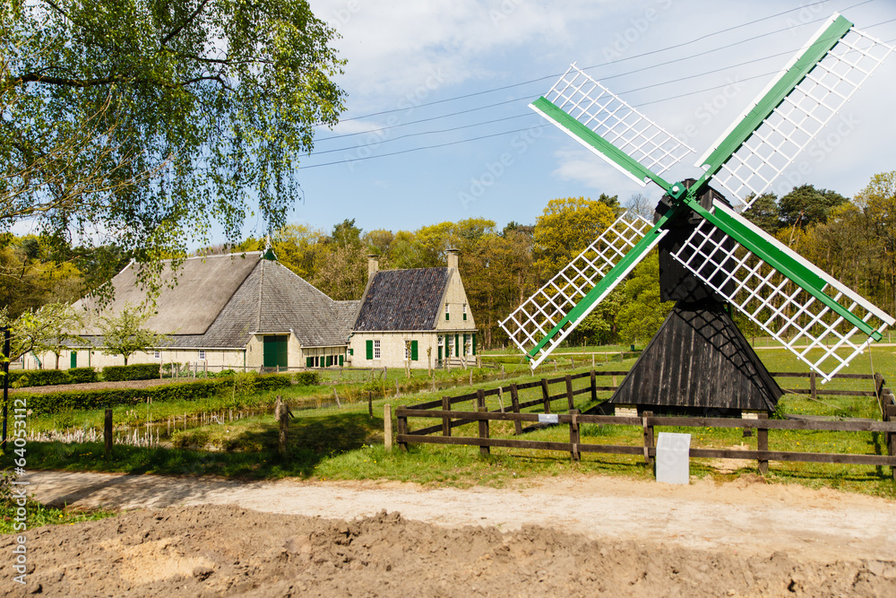 Kleine windwatermolen, Gorredijk (Friesland) 1800