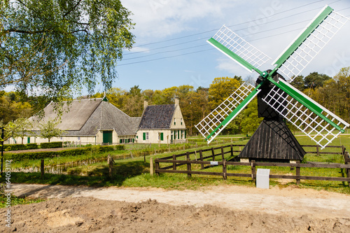 Obraz na płótnie Kleine windwatermolen, Gorredijk (Friesland) 1800 w salonie