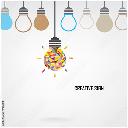 Creative light bulb Idea concept background