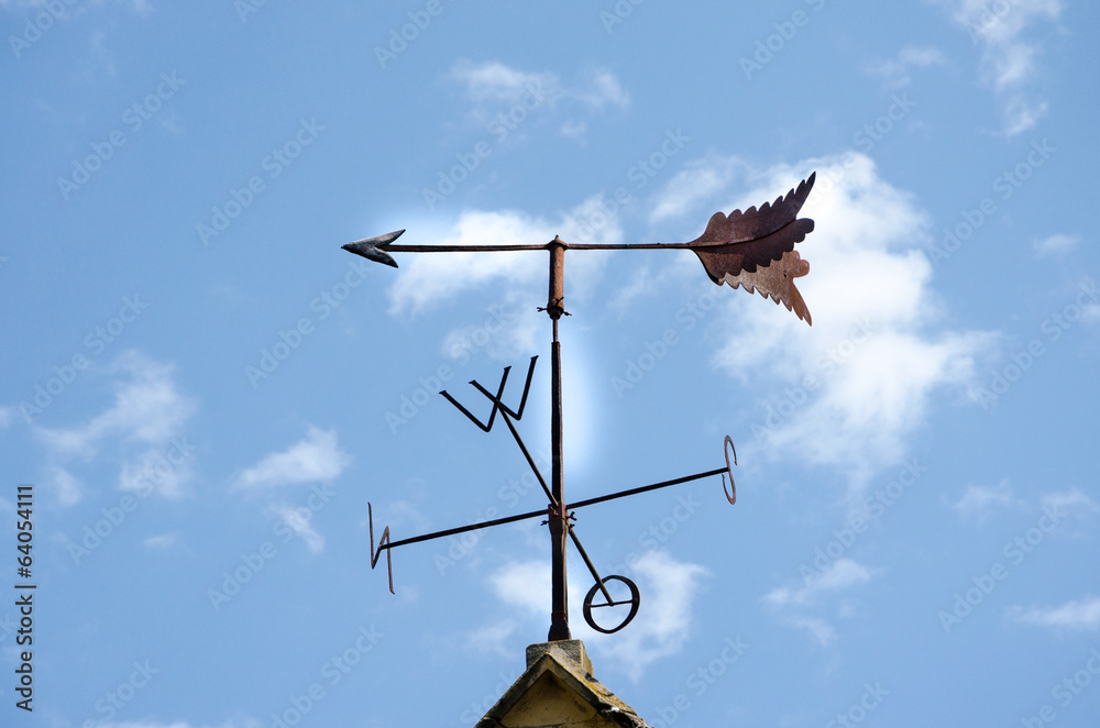 Old weathervane of Tubingen old town, Germany Old weathervane of Tubingen old town, Germany