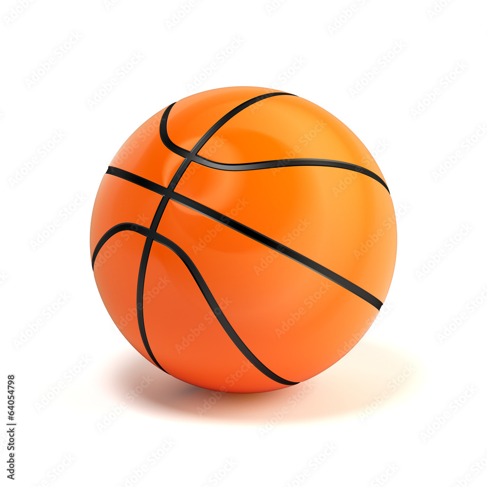 Shiny glossy basketball ball