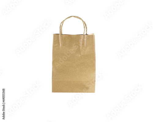 paper bag brown color isolated