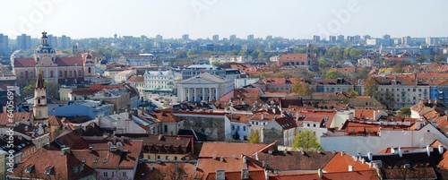 View of the old Vilnius from the tower of church