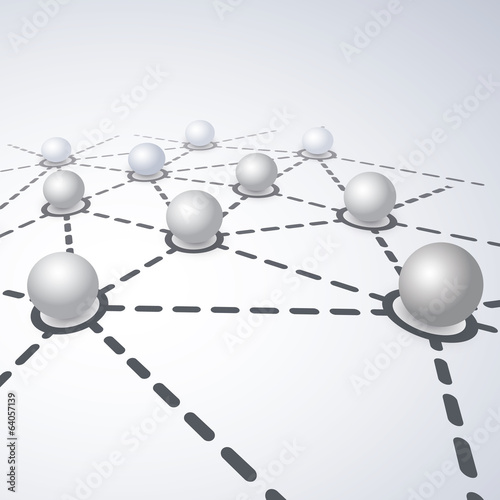 Networks Concept - Connected Globes Design