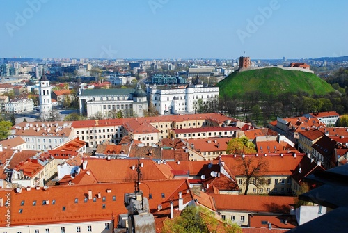 Center of the old European Vilnius city in Lithuania