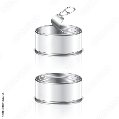 Empty tin can vector illustration