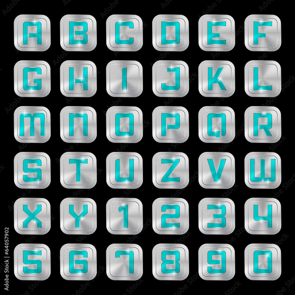 Metal Button Letters Metal Button Letters