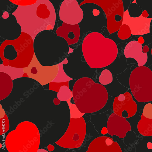 Seamless festive background with hearts