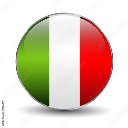 Button flag of Italy