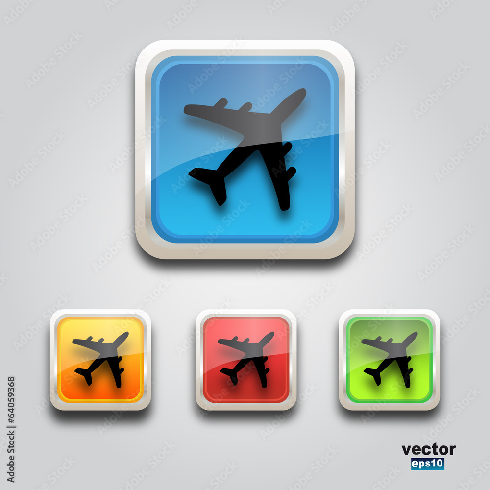 Web plane icon square Web plane icon square