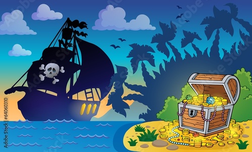 Pirate theme with treasure chest 6