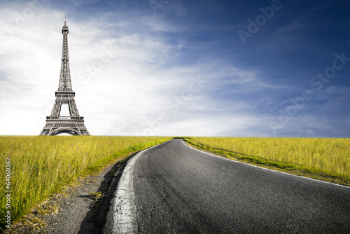Fototapeta strada per Parigi