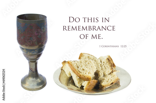 Last supper on white background
