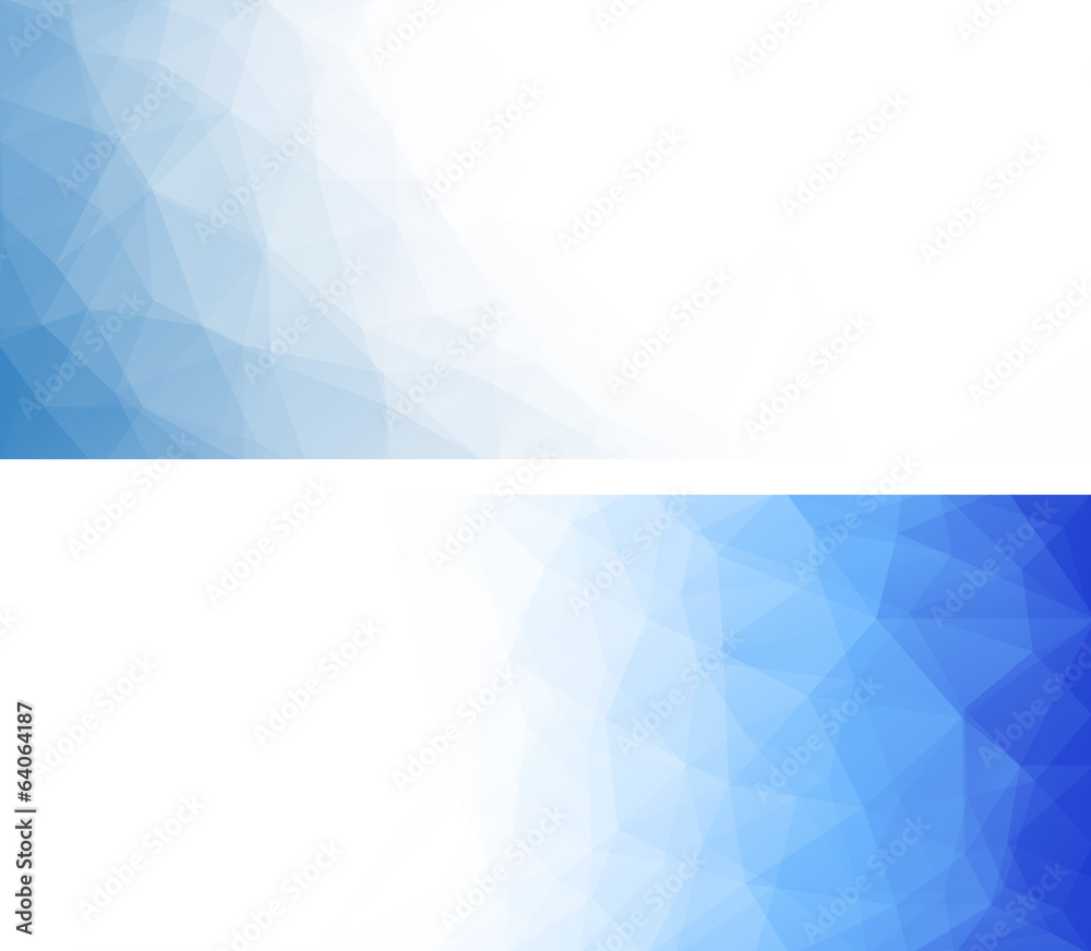 Abstract geometric polygonal banners.