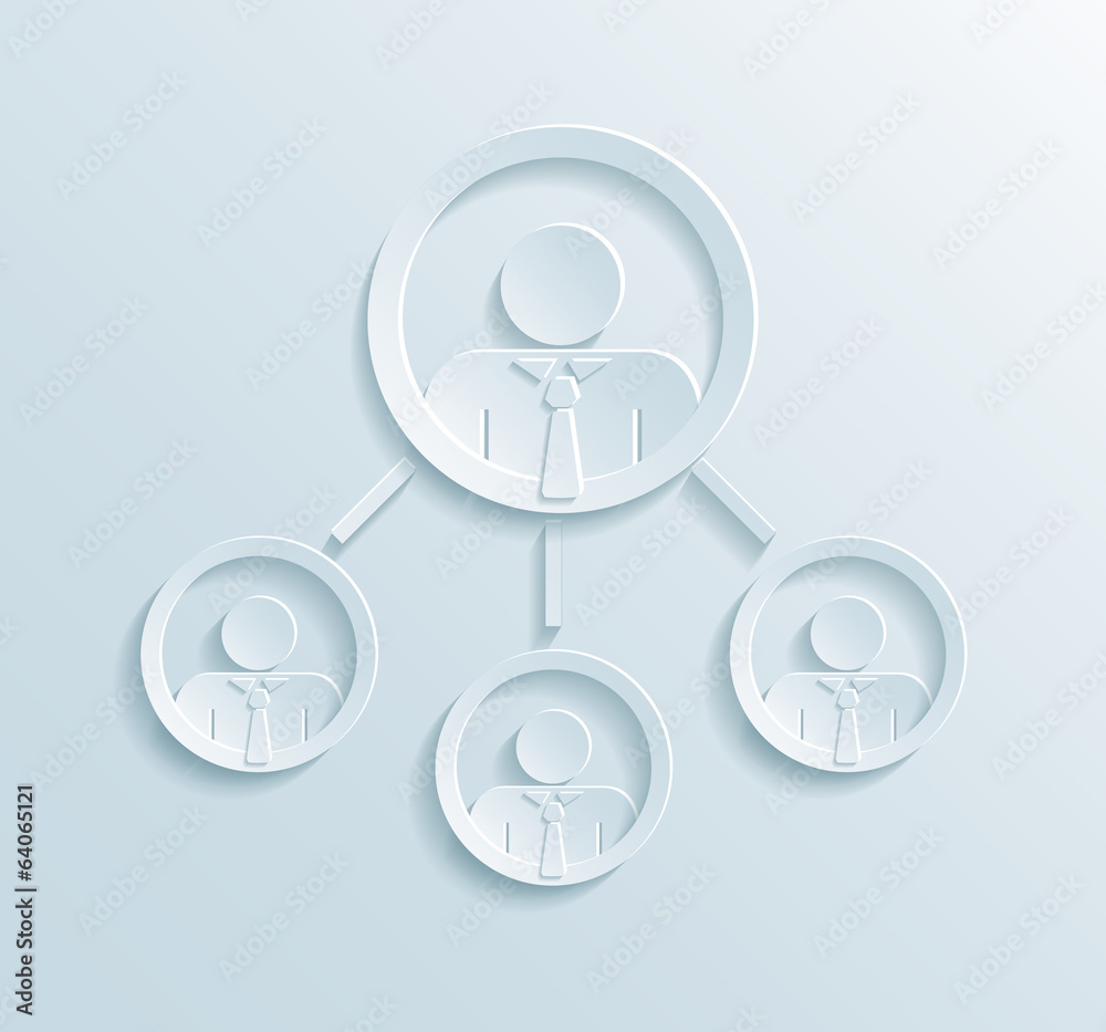 Business management structure infographics