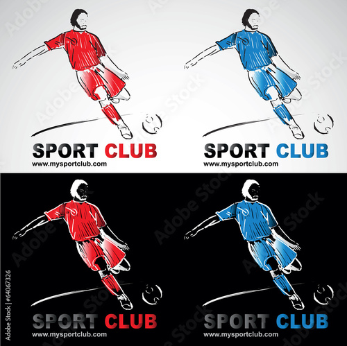 football footballeur socker joueur de foot club logo sport