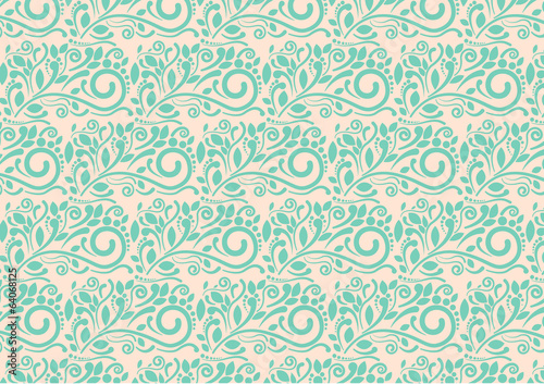 Flower abstract retro pattern background