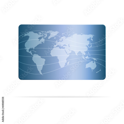 Abstract card design background with world map