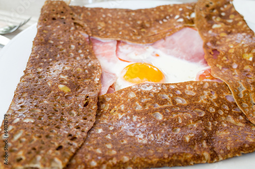 french buckwheat galette with egg
