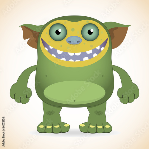 Smiling green monster