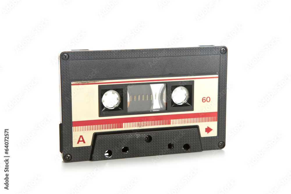 Obraz premium cassette tape isolated on white with clipping path