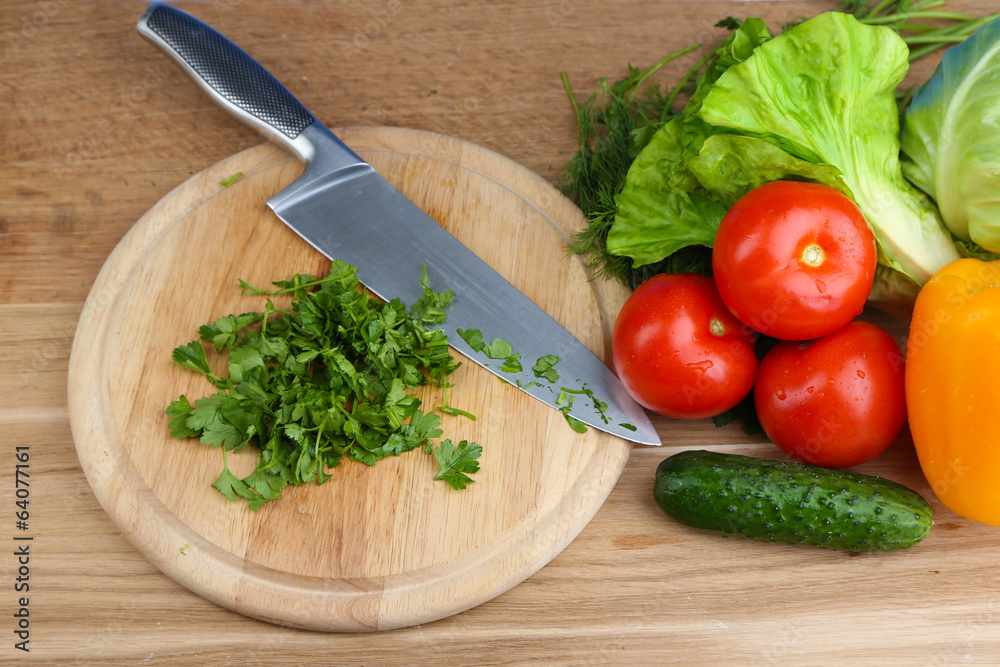 Composition with chopped parsley Composition with chopped parsley