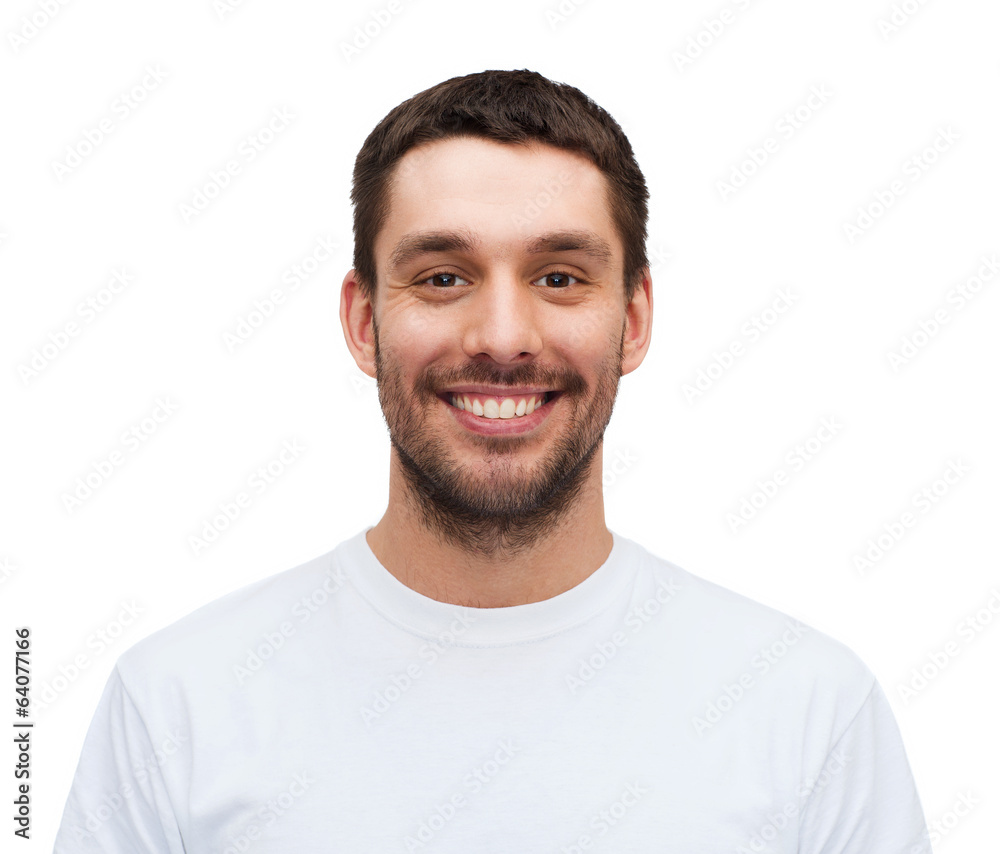 portrait of smiling young handsome man