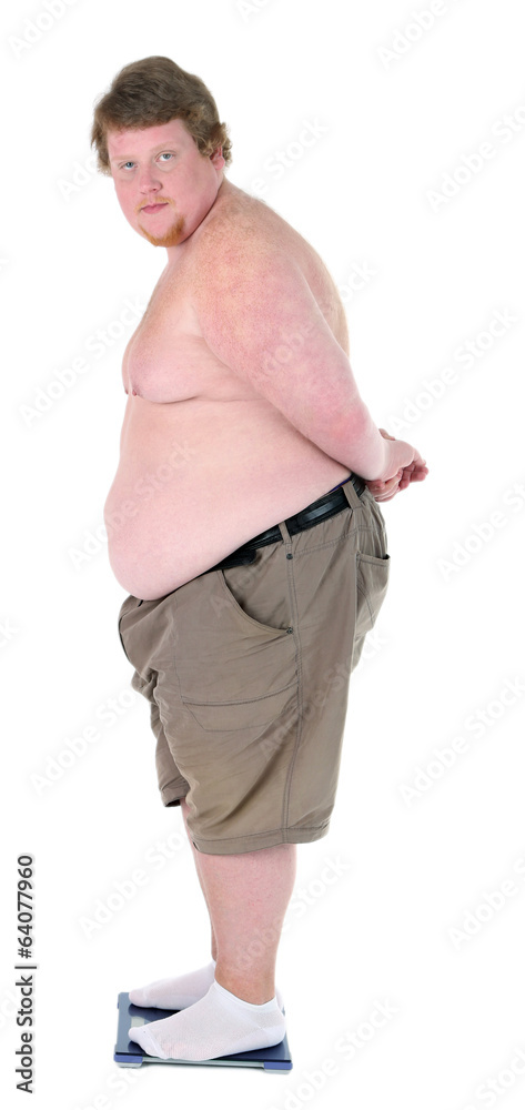 Naklejka premium Fat man standing