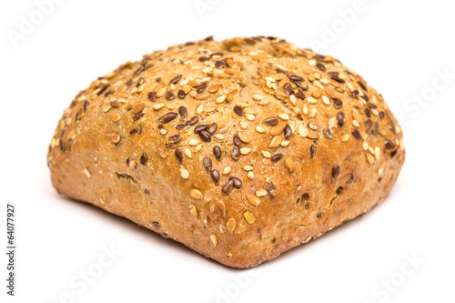 Healthy Bread With Seeds Isolated On White