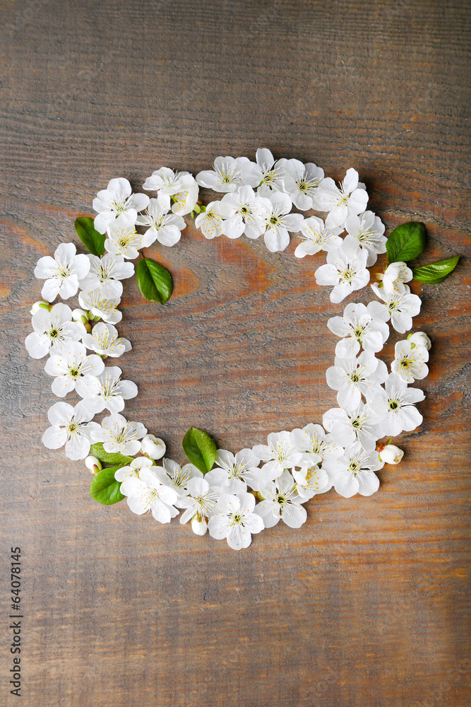 Beautiful cherry blossom on wooden background Beautiful cherry blossom on wooden background