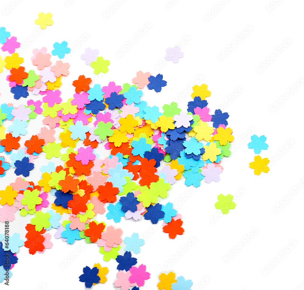 Confetti isolated on white Confetti isolated on white