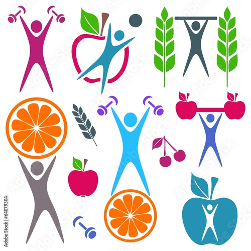 Health and food icons
