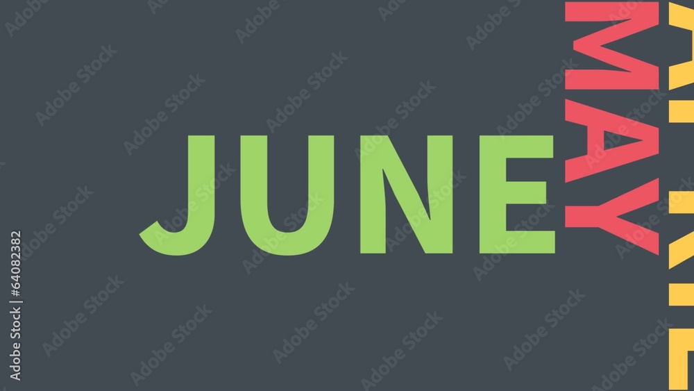 Calendar motion typographic