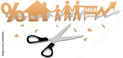 Easy Home Buying Family House Cutout