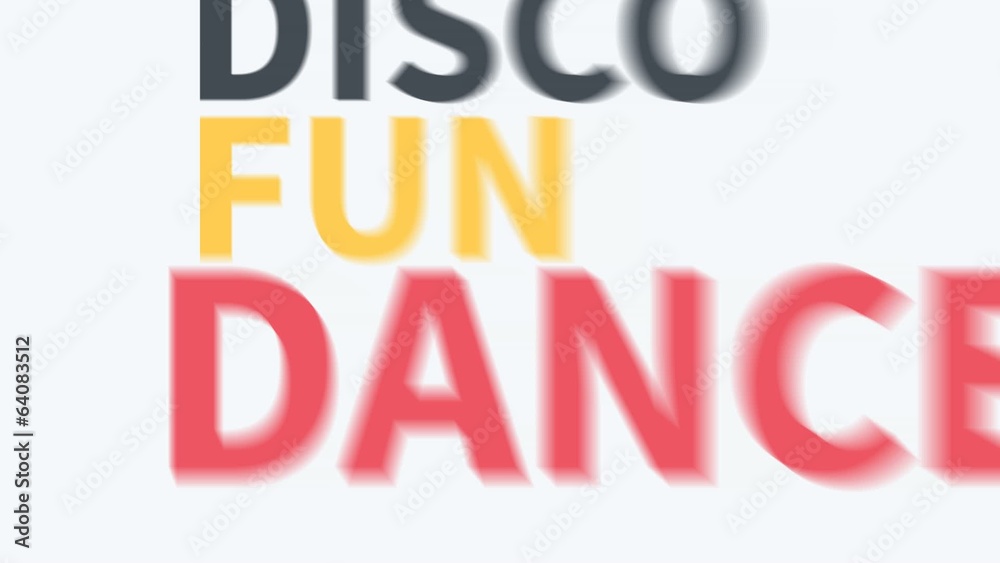 Party motion typographic Party motion typographic